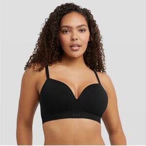 Maidenform M Women’s Seamless Bralette MBT110 Black 2XL Molded Cup Adjustable